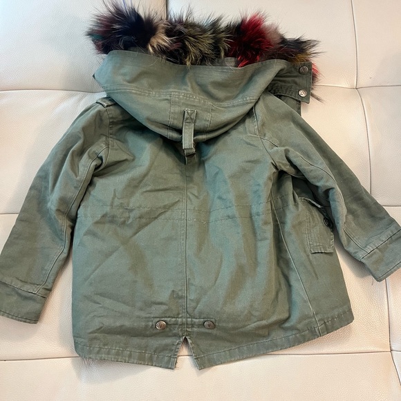 BEAUTIFUL and BRIGHT Annabelle Girl’s Fur Utility Coat Size 4 - Picture 3 of 12